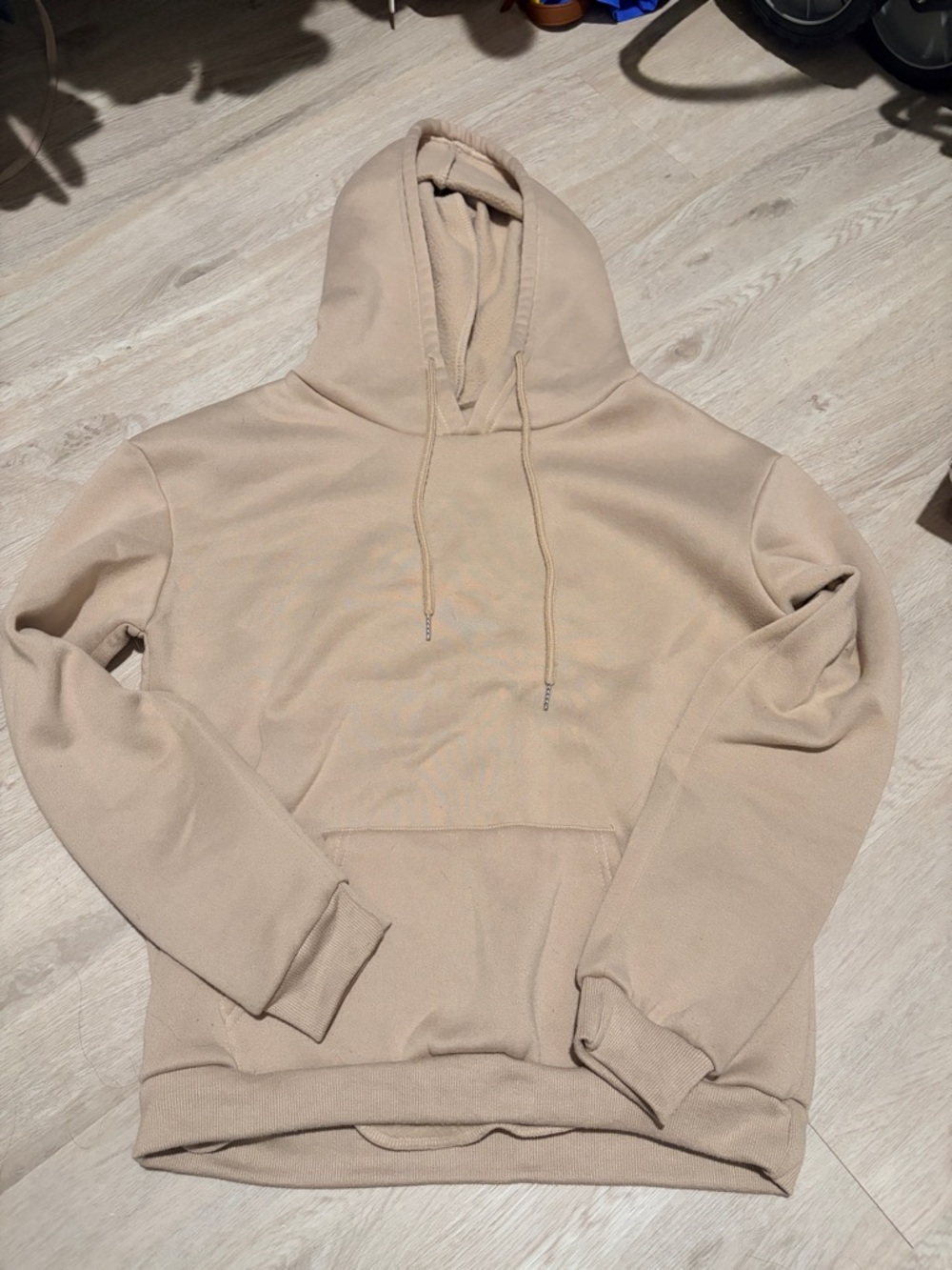 Women’s Beige Hooded Pullover Sweatshirt - Classic Casual Hoodie